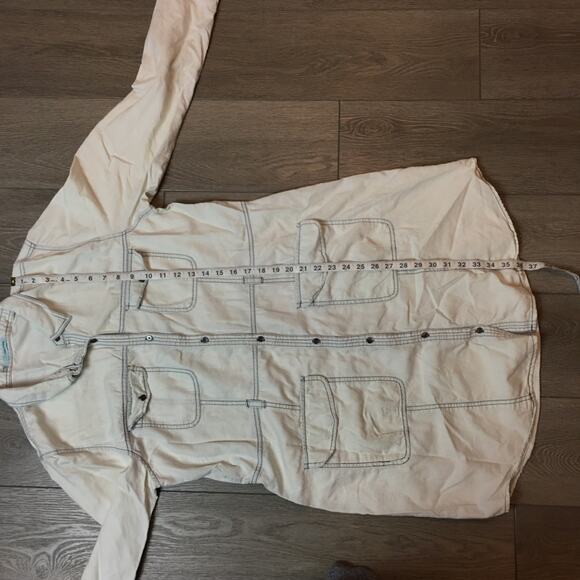 Maurices light denim white wash dress Size XL Button Up - Picture 6 of 9